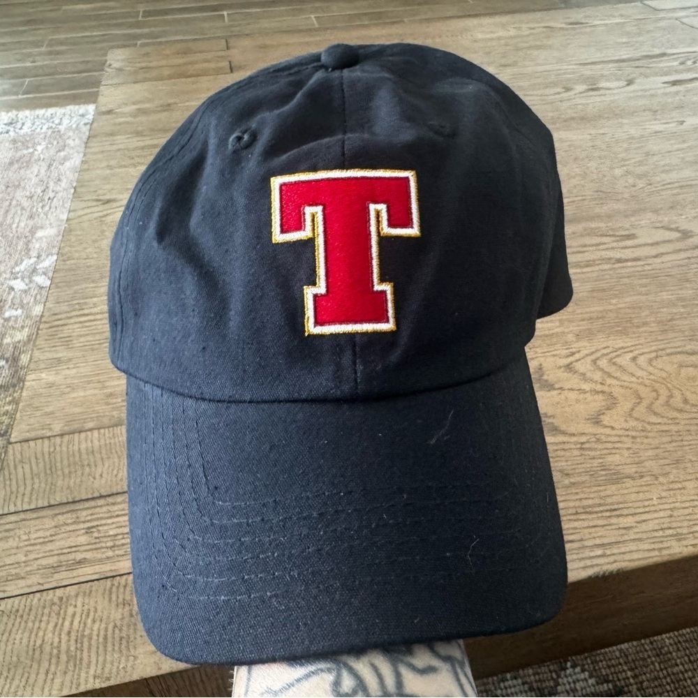 Texas Varsity Style “T” Embroidered Dad Hat Black Adjustable Baseball Cap